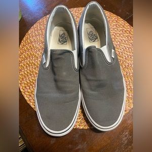 Gray Slip on Vans, men’s size 11.5, great shape